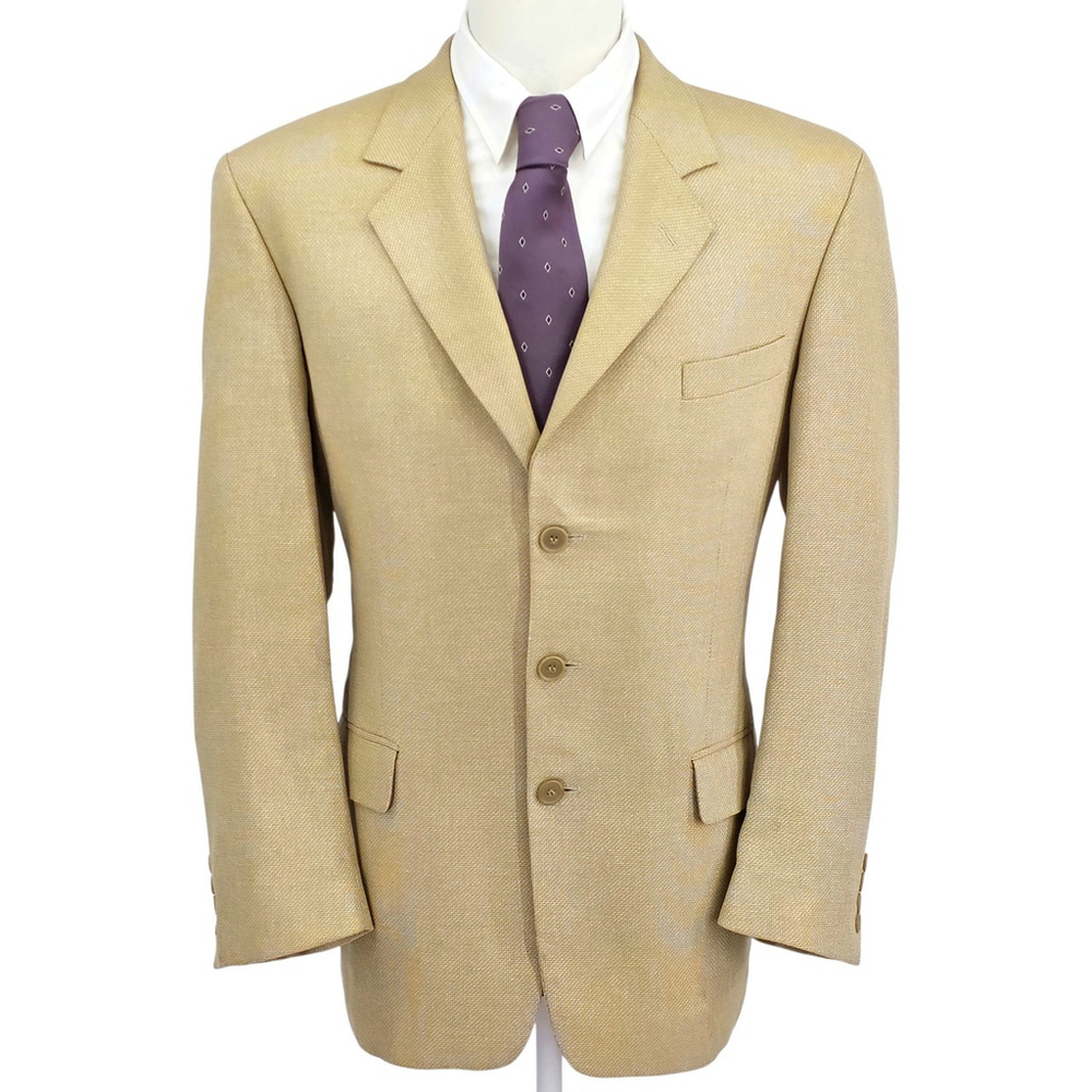 Quiet Luxury Gianfranco Ruffini Blazer Men 40R Tan Italian Tailored Jacket - Picture 1 of 16